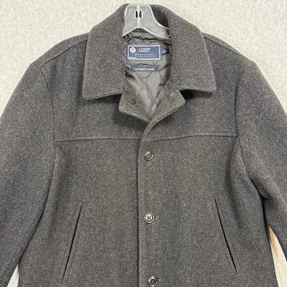 J Crew University Jacket Stadium Cloth Mens Size L 100% Wool Quilted Lining - Picture 3 of 15